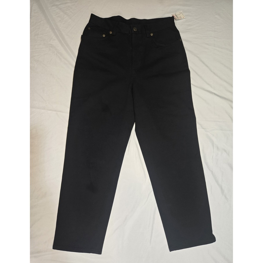 Lauren Ralph Lauren Black Pants Womens 8P Straight Stretch Casual NWT READ